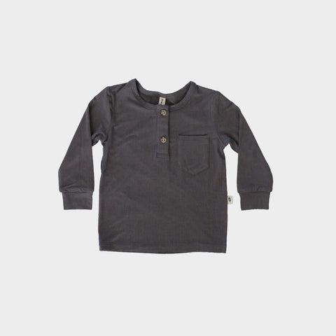 Babysprouts L/S Henley in Grey Wash, Babysprouts, Baby Sprouts, Babysprout Tee, Babysprouts, Babysprouts L/S Henley, cf-size-0-3-months, cf-size-3, cf-size-4, cf-size-6, cf-type-baby-&-toddle