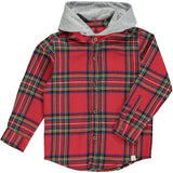Me & Henry Dyer Hooded Woven Shirt - Red / Green Plaid, Me & Henry, Boys Clothing, cf-size-3-4y, cf-type-sweater, cf-vendor-me-&-henry, JAN23, Me & Henry, Me & Henry Dyer Hooded Woven Shirt, 