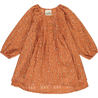 Vignette Alecia Dress - Pumpkin Flower, Vignette, cf-size-18-24-months, cf-size-2, cf-size-3, cf-size-4, cf-size-5, cf-type-dresses, cf-vendor-vignette, CM22, Dress, JAN23, Pumpkin Flower, Vi
