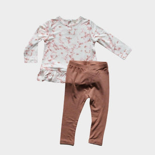 Babysprouts Peplum + Leggings Set in Tie Dye Rose, Babysprouts, Baby Sprouts, Babysprouts, Babysprouts Peplum + Leggings Set, cf-size-0-3-months, cf-type-outfit-sets, cf-vendor-babysprouts, J
