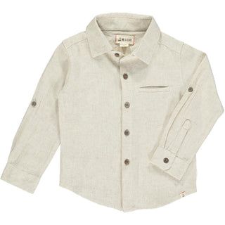 Me & Henry Atwood Woven Shirt - Cream, Me & Henry, Button Down Shirt, cf-size-8-9y, cf-size-9-10y, cf-type-shirt, cf-vendor-me-&-henry, cream, JAN23, Me & Henry, Me & Henry Atwood Woven Shirt