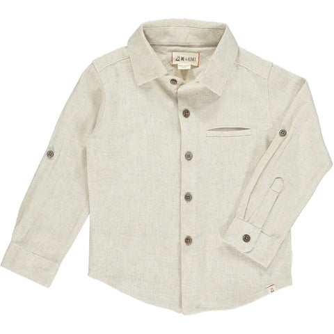 Me & Henry Atwood Woven Shirt - Cream, Me & Henry, Button Down Shirt, cf-size-8-9y, cf-size-9-10y, cf-type-shirt, cf-vendor-me-&-henry, cream, JAN23, Me & Henry, Me & Henry Atwood Woven Shirt
