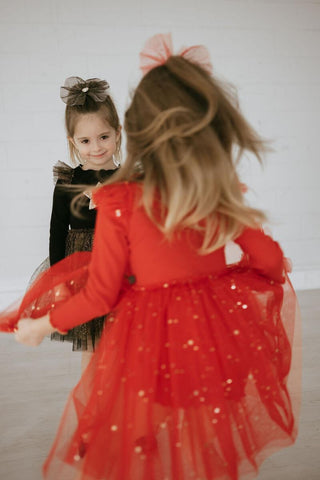 Petite Hailey Star Frill Tutu Dress - Red, Petite Hailey, Birthday Girl, Birthday Girl Outfit, Christmas Dress, Holiday Dress, Petite Hailey, Petite Hailey Long Sleeve Dress, Petite Hailey St