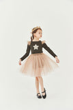 Petite Hailey Star Frill Tutu Dress - Black / Moca, Petite Hailey, Birthday Girl, Birthday Girl Outfit, Black, cf-size-3, cf-type-dresses, cf-vendor-petite-hailey, Christmas Dress, Holiday Dr