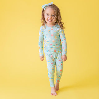 Macaron + Me Easter Eggs L/S Pajama Set, Macaron + Me, cf-size-10, cf-type-loungewear, cf-vendor-macaron-me, Easter, Easter Eggs, Easter Pajamas, EB Baby, EB Girls, Macaron + Me, Macaron + Me