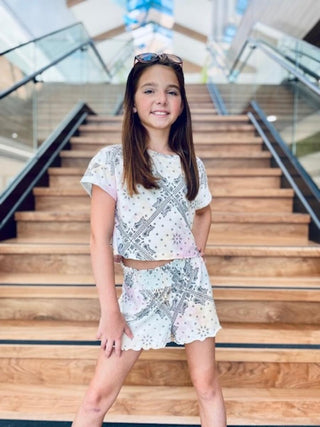 Paper Flower Tie Dye Bandana Printed Crop Top, Paper Flower, cf-size-large-12, cf-size-medium-8-10, cf-size-xlarge-14, cf-type-tee, cf-vendor-paper-flower, CM22, Crop Top, Flower Tank, JAN23,