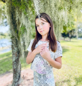 Paper Flower Tie Dye Bandana Printed Crop Top, Paper Flower, cf-size-large-12, cf-size-medium-8-10, cf-size-xlarge-14, cf-type-tee, cf-vendor-paper-flower, CM22, Crop Top, Flower Tank, JAN23,