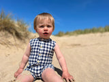 Me & Henry Cabin Woven Henley Playsuit in Blue Plaid, Me & Henry, Blue Plaid, Boys Clothing, Gingham, Infant Boy Clothing, Me & Henry, Me & Henry Cabin Woven Henley Playsuit, Me and Henry, Me