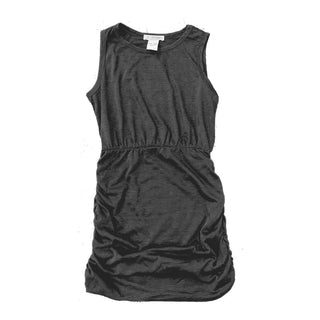 Tweenstyle Solid Jersey Racerback Ruched Dress in Charcoal, Tweenstyle, cf-size-10, cf-size-12, cf-size-14, cf-type-dresses, cf-vendor-tweenstyle, Dress, Made in the USA, Racerback dress, Ruc