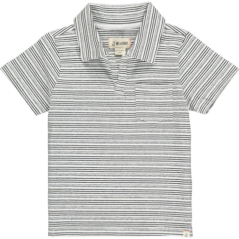 Me & Henry Admiral Polo Shirt in Black & White Stripe, Me & Henry, Admiral Polo Shirt, Black & White Stripe, cf-size-4-5y, cf-size-7-8y, cf-type-polo-shirt, cf-vendor-me-&-henry, Me & Henry, 