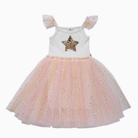Petite Hailey Frill Tutu Dress - White, Petite Hailey, Birthday Girl, Birthday Girl Outfit, cf-size-18-months, cf-size-3, cf-size-6, cf-type-dresses, cf-vendor-petite-hailey, Daisy Tutu, Fril