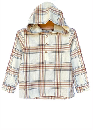 City Mouse Flannel Hoodie - Light Taupe, City Mouse, cf-size-6y, cf-type-baby-&-toddler-tops, cf-vendor-city-mouse, City Mouse, City Mouse Boys, City Mouse Fall 2022, City Mouse Flannel Hoodi