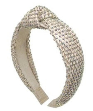 Bari Lynn Crystal Net Knot Headband - Ivory, Bari Lynn, Bari Lynn, Bari Lynn Crystal Net Knot Headband, Bari Lynn Headband, Bari Lynn Headbands, Bari Lynn Twist Knot Headband with Crystals, c