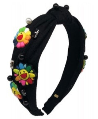 Bari Lynn 3D Charm Headband - Black, Bari Lynn, Bari Lynn, Bari Lynn 3D Charm Headband, Bari Lynn Charm Headband, Bari Lynn Headband, Bari Lynn Headbands, Bari Lynn Smile, Bari Lynn Smiley, c