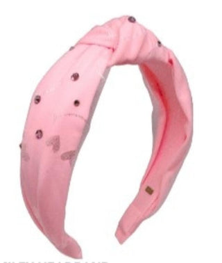 Bari Lynn Shimmer Smile Knot Headband with Crystals - Light Pink, Bari Lynn, Bari Lynn, Bari Lynn Headband, Bari Lynn Headbands, Bari Lynn Smile, Bari Lynn Smiley, Bari Lynn Swarovski Crystal