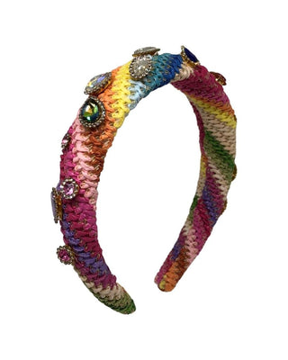 Bari Lynn Raffia Jewel Embellished Headband, Bari Lynn, Bari Lynn, Bari Lynn Headband, Bari Lynn Headbands, Bari Lynn Raffia Jewel Embellished Headband, cf-type-headband, cf-vendor-bari-lynn,