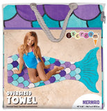 Iscream Mermaid Oversized Towel, Iscream, beach towel, iscream, iscream beach town, iscream mermaid, iscream-shop, mermaid mermaid towel, oversized towel, Towel - Basically Bows & Bowties