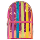 Iscream Iridescent Rainbow Stripe Backpack, Iscream, Back to School, Backpack, Cyber Monday, iscream, Iscream Backpack, Iscream Holographic, Iscream Iridescent Rainbow Stripe, Iscream Iridesc