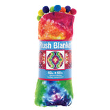 Iscream Rainbow Tie Dye Plush Round Blanket, Iscream, EB Girls, Gifts for Tween, iscream, Iscream Plush Blanket, Iscream Rainbow Tie Dye, Iscream Rainbow Tie Dye Plush Round Blanket, Iscream 