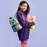 Iscream Rainbow Tie Dye Sequin Mini Backpack, Iscream, backpack, EB Girls, Els PW 5060, Gifts for Girls, Iscream, Iscream Bag, Iscream Rainbow Tie Dye, Iscream Rainbow Tie Dye Sequin Weekende