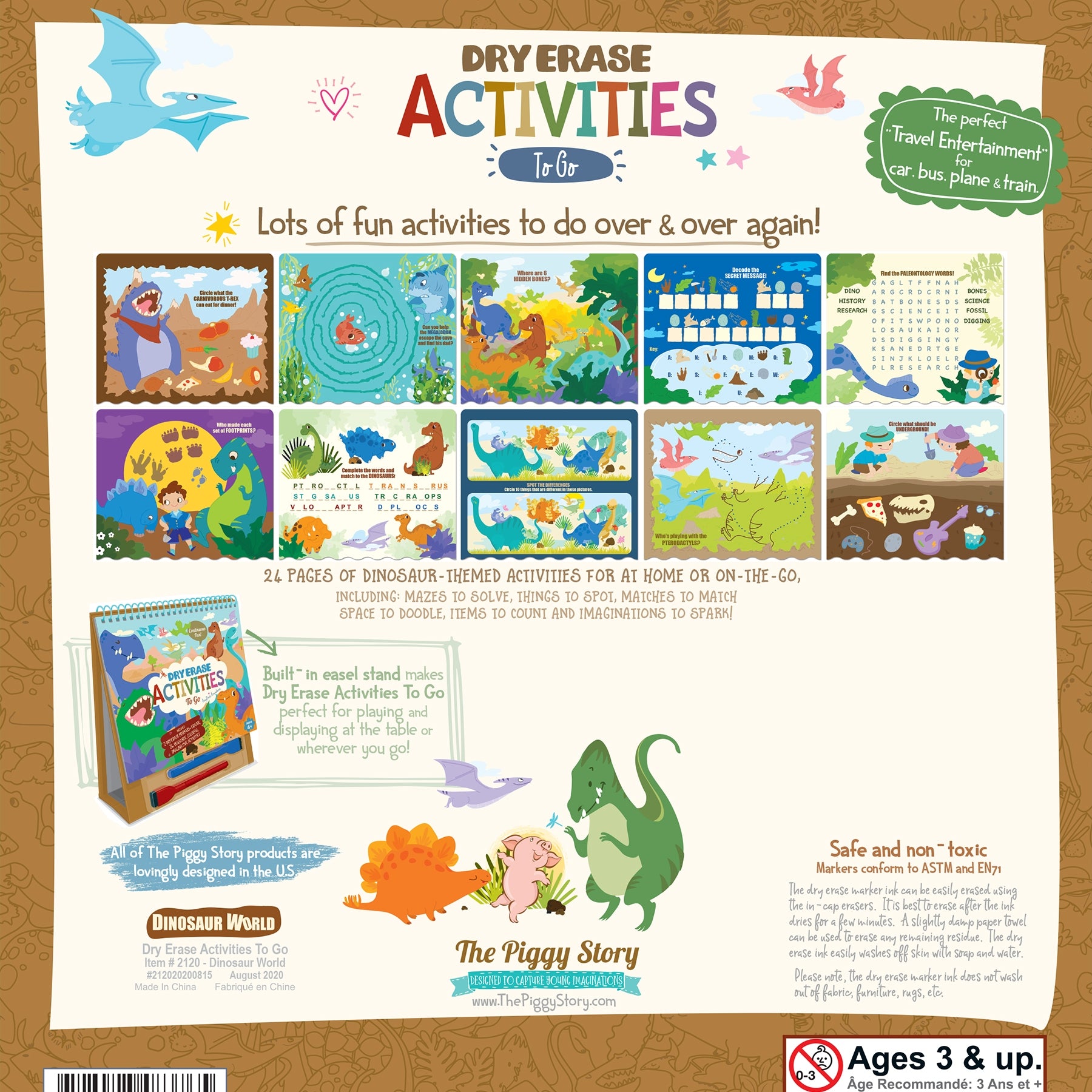 Dry Erase Activities To Go- Dinosaur World Dry Erase Activities To Go- Dinosaur World