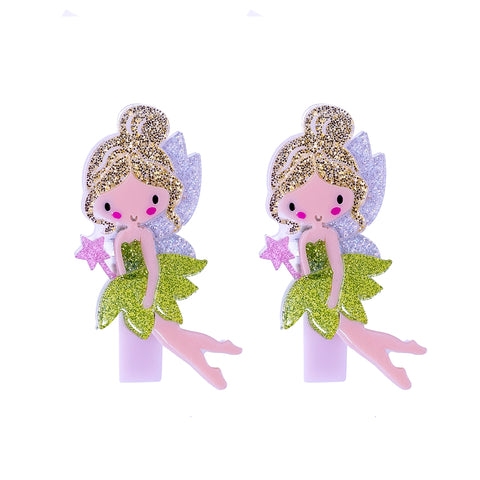 Lilies & Roses Cute Doll Clip Set - Fairy with Gold Hair, Lilies & Roses, Acryliic, cf-type-clip-set, cf-vendor-lilies-&-roses, Doll Clip Set, Fairy with Gold Hair, Lilie & Roses, Lilies & Ro