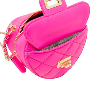 Zomi Gems Quilted Heart Crossbody Bag - Hot Pink, Zomi Gems, Girl gifts, Heart Handbag, Hearts, Hot Pink, Quilted Heart Handbag, Tiny Treats, Valentine, Valentine's Day, Valentines, Zomi Gems