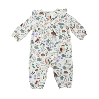 Angel Dear Owls Ruffle Sleeve Romper, Angel Dear, Angel Dear, Angel Dear Fall 2022, Angel Dear Ruffle Romper, cf-size-0-3-months, cf-size-3-6-months, cf-type-jumpsuits-&-rompers, cf-vendor-an