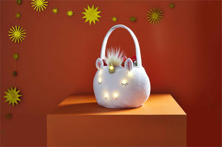 Mud Pie Light Up Unicorn Treat Bag, Mud Pie, Bags, Boo Basket, cf-vendor-mud-pie, Halloween, Halloween Treat Bag, JAN23, Mud Pie, Mud Pie Halloween, Mud Pie Light Up Halloween Treat Bag, Mud 