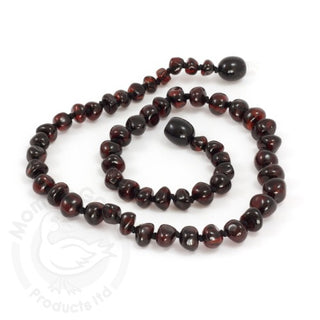 Amber Goose Amber Necklace - Baroque Dark Cherry, Momma Goose, Amber Beads, Amber Goose Baroque Dark Cherry Necklace, Amber Goose Necklace, Amber Goose Necklace - Baroque Dark Cherry, Amber N