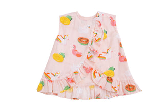 Angel Dear Pink Pool Floaties Muslin Ruffle Top & Bloomer Set, Angel Dear, angel Dear, Angel Dear Flamingo Ruffle Top & Bloomer Set, Angel Dear Pink Pool Floaties, Angel Dear Pink Pool Floati