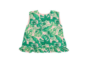 Angel Dear Tropical Leaves Ruffle Top & Bloomer Set, Angel Dear, angel Dear, Angel dear Spring 2021, Angel Dear Tropical Leaves, Angel Dear Tropical Leaves Ruffle Top & Bloomer Set, CM22, Inf