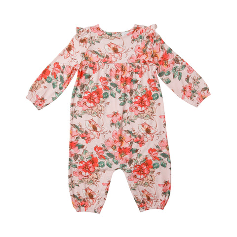 Angel Dear Woodrose Ruffle Sleeve Romper, Angel Dear, Angel Dear, Angel Dear Fall 2021, Angel Dear Ruffle Romper, Angel Dear Woodrose, Angel Dear Woodrose Ruffle Sleeve Romper, CM22, JAN23, R