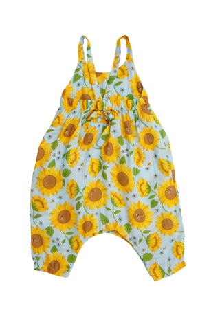 Angel Dear Sunflowers Muslin Tie Back Romper, Angel Dear, Angel Dear, Angel Dear Romper, Angel Dear Spring 2021, Angel Dear Sunflowers, Angel Dear Sunflowers Tie Back Romper, CM22, JAN23, Rom