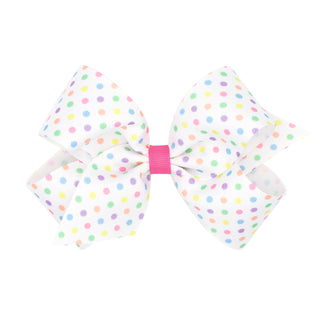 Medium Printed Easter Hair Bow on Clippie - Dot, Wee Ones, Alligator Clip, Alligator Clip Hair Bow, Clippie, Clippie Hair Bow, Easter, Easter Hair Bow, Hair Bow, Hair Bows, Medium Printed Eas