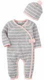 Pink Grey Knitted Kimono & Pom Hat Gift Set, Mud Pie, Baby Girl, Baby Girl Baby Shower Gift, Baby Girl Clothing, Baby Girl Gift, Baby Shower, Baby Shower Gift, Baby shower Girft, Baby Shower 