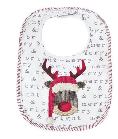 Mud Pie Alpine Reindeer Bib, Mud Pie, 1st Christmas Bib, All Things Holiday, Bib, Christmas, Christmas Bib, Christmas in July, Cyber Monday, Els PW 8258, End of Year, End of Year Sale, First 