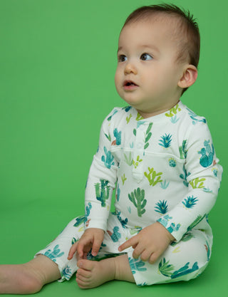 Angel Dear Cactus Ivory Bamboo Romper, Angel Dear, angel Dear, Angel Dear Cactus, Angel Dear Cactus Ivory Bamboo Romper, Angel Dear Cactus Uni Bamboo Romper, Angel Dear Fall 2020, Angel Dear 
