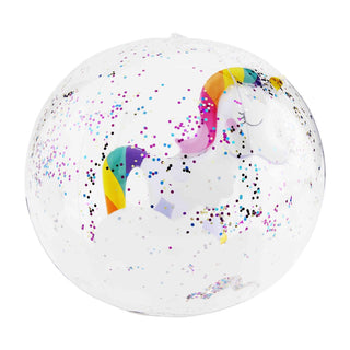 Mud Pie Glitter Beach Ball - Unicorn, Mud Pie, Ball, Beach Ball, cf-vendor-mud-pie, Glitter Beach Ball, JAN23, Mud Pie, Mud Pie Crab, Mud Pie Glitter Beach Ball, Mud Pie Glitter Beach Ball - 