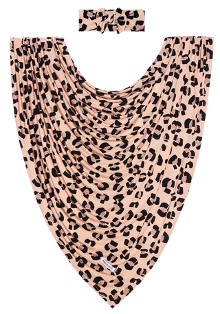 Posh Peanut Sasha Swaddle & Headband Set, Posh Peanut, Leopard Swaddle, Leopard Swaddle and Headband Set, Posh Peanut, Posh PEanut LEopard, Posh Peanut Sasha, Posh Peanut Sasha Swaddle & Head