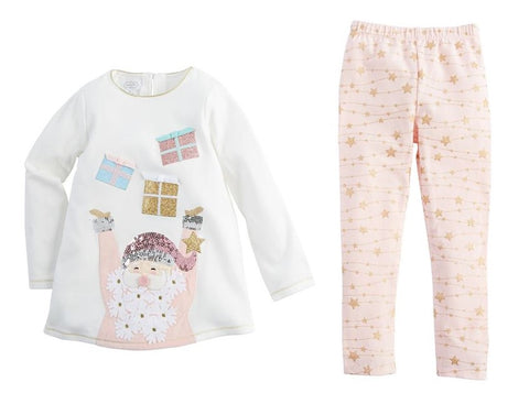 Mud Pie Santa Tunic & Legging Set, Mud Pie, All Things Holiday, Christmas, Christmas in July, Cyber Monday, Els PW 8258, End of Year, End of Year Sale, JAN23, Mud Pie, Mud Pie Christmas, Mud 