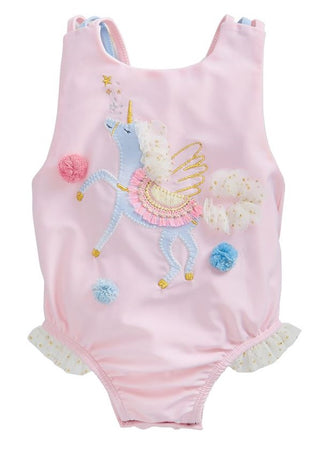 Mud Pie Pink Unicorn One Piece Swimsuit, Mud Pie, Bathing Suit, Black Friday, cf-size-9-12-months, cf-type-swimsuit, cf-vendor-mud-pie, Els PW 5060, JAN23, Mud Pie, Mud Pie Unicorn, Mud Pie U
