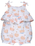 Mud Pie Swan Muslin Bubble, Mud Pie, Black Friday, Cyber Monday, Els PW 8258, End of Year, End of Year Sale, JAN23, Mud Pie, Mud Pie Bubble, Mud Pie Romper, Mud Pie Swan, Mud Pie Swan Muslin 
