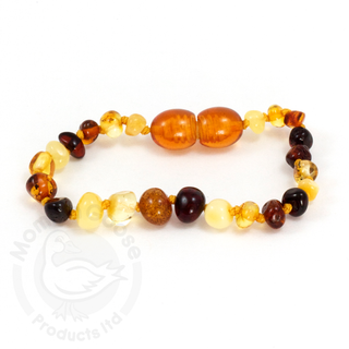 Amber Goose Amber Bracelet - Multi, Momma Goose, Amber Beads, Amber Goose Amber Bracelet, Amber Goose Amber Bracelet - Multi, Amber Goose Amber Teething Bracelet, Amber Goose Cognac Amber Bra