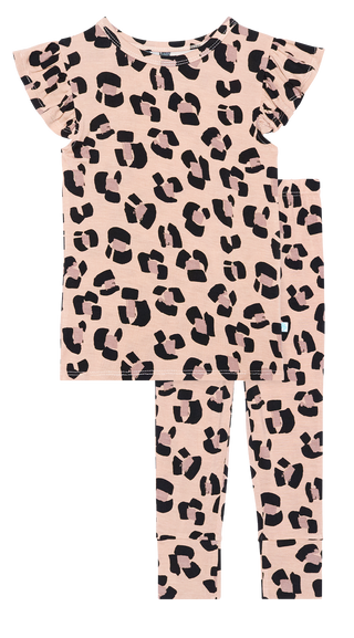 Posh Peanut Sasha Ruffled Capsleeve Loungewear, Posh Peanut, girls pajamas, Pajama, Pajamas, Posh Peanut, Posh Peanut 2pc pajama Set, Posh Peanut Pajama, Posh Peanut Pajama Set, Posh Peanut P