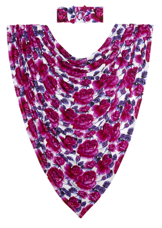 Posh Peanut Violet Swaddle & Headband Set, Posh Peanut, Posh Peanut, Posh PEanut Floral, Posh PEanut Swaddle, Posh Peanut Swaddle & Headband Set, Posh Peanut Swaddle and Headband Set, Posh Pe