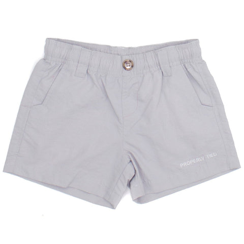 Properly Tied LD Mallard Short in Light Grey, Properly Tied, cf-size-2t, cf-type-shorts, cf-vendor-properly-tied, LD Mallard Short, Light Grey, Little Ducklings, Properly Tied, Properly Tied 