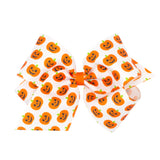 King Halloween Print Hair Bow on Clippie, Wee Ones, Alligator Clip, Alligator Clip Hair Bow, cf-type-hair-bow, cf-vendor-wee-ones, Clippie, Clippie Hair Bow, CM22, Hair Bow, Hair Bow on Clipp