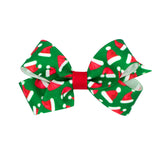 Mini Holiday Grosgrain Printed Hair Bow on Clippie, Wee Ones, All Things Holiday, cf-type-hair-bow, cf-vendor-wee-ones, Christmas Bow, Hair Bow, Holiday Hair Bow, Mini Hair Bow, Mini Holiday 