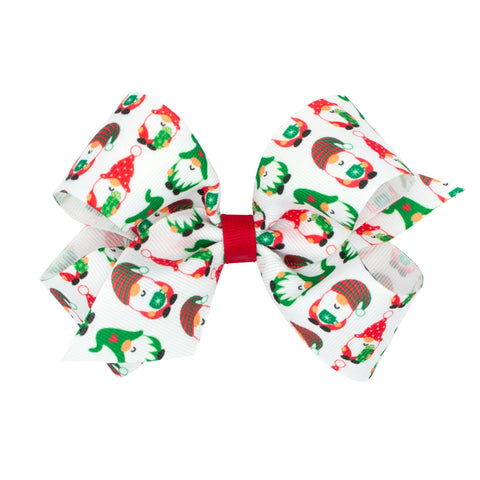 Medium Holiday Grosgrain Printed Hair Bow on Clippie, Wee Ones, All Things Holiday, cf-type-hair-bow, cf-vendor-wee-ones, Christmas Bow, Hair Bow, Holiday Hair Bow, MEdium Hair Bow, Wee Ones,